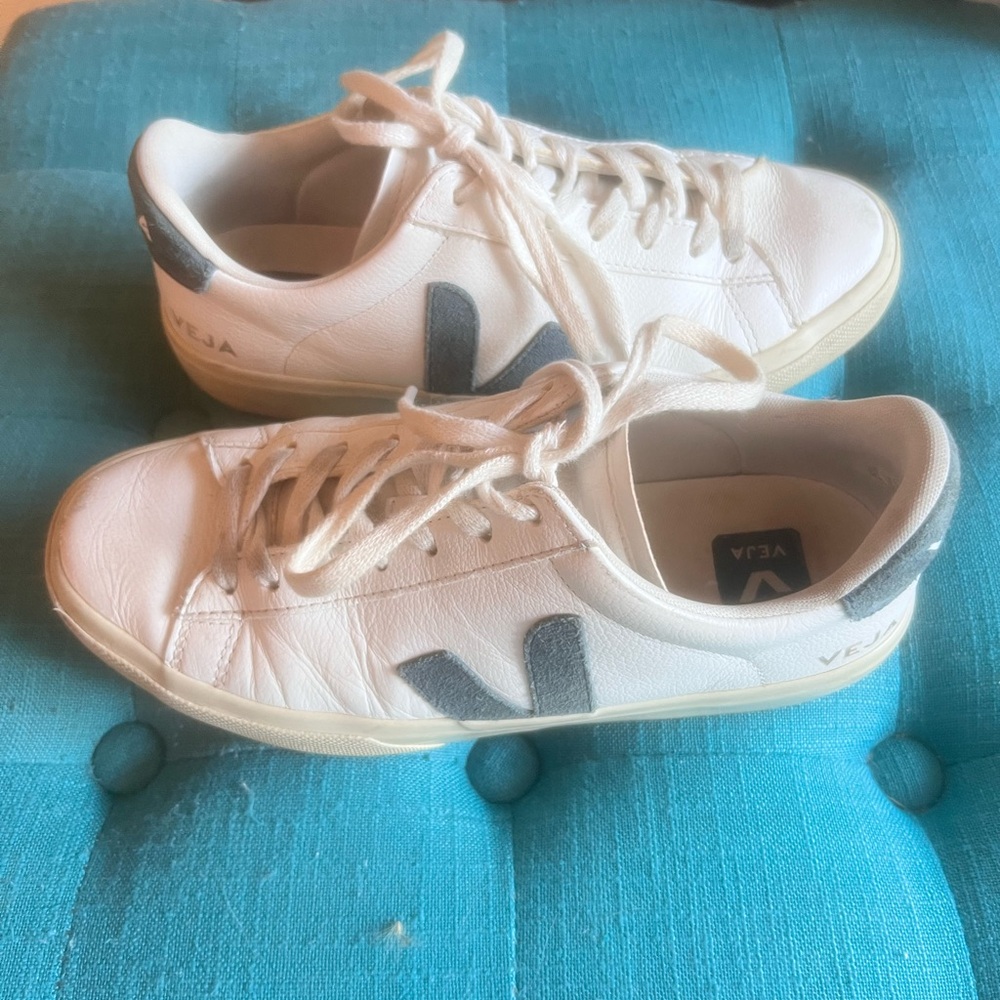 Veja White and Black Athletic Shoes